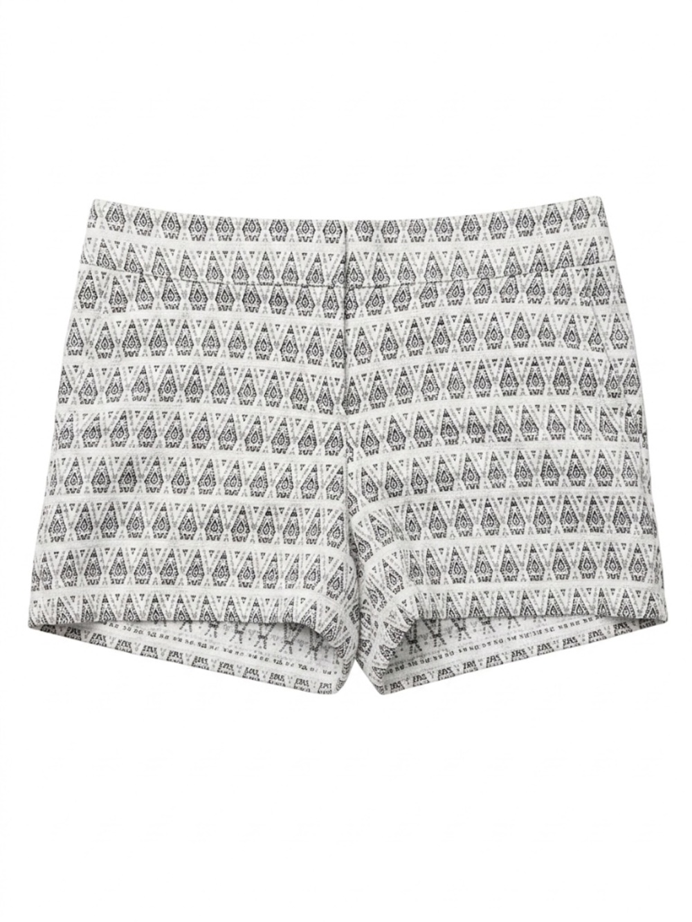 Ann Taylor Loft Riviera Shorts Off White Metallic & Black Size 6 EUC